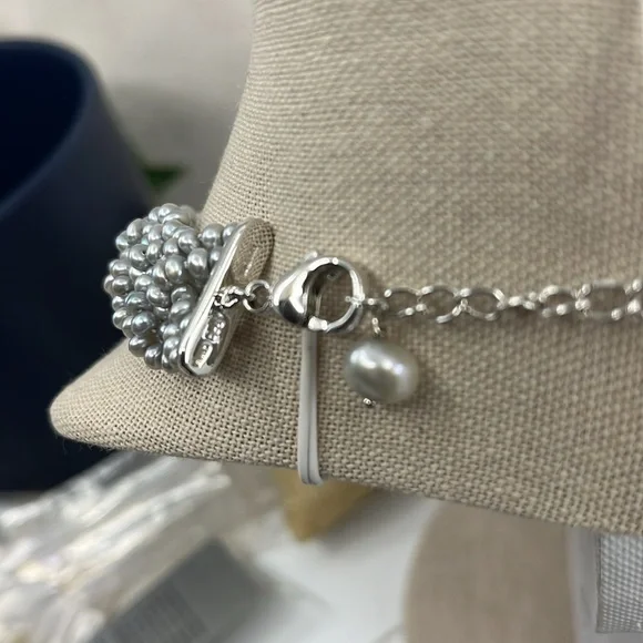 Vintage Honora 16-20" Adjustable Grey Pearl Necklace - Picture 8 of 16